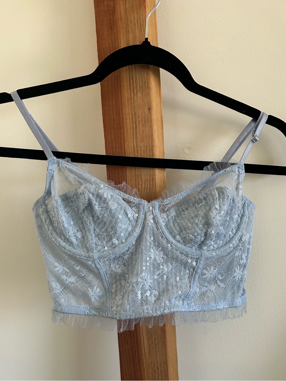 wild fable Pale Blue Lace Bustier Bralette